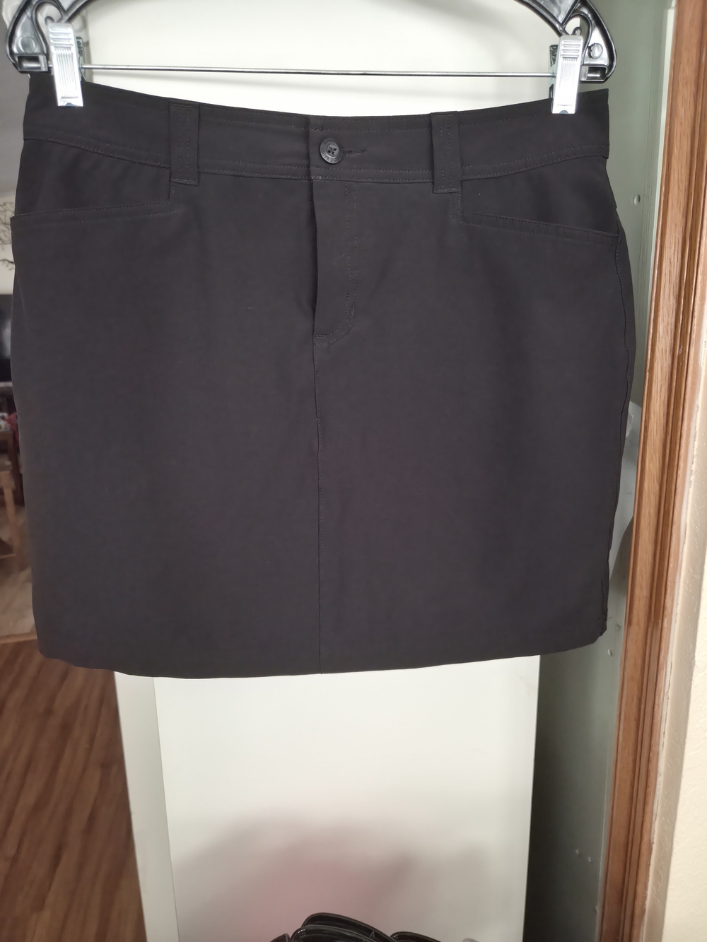 Eddie Bauer Black Mini Skort with Subtle Logo